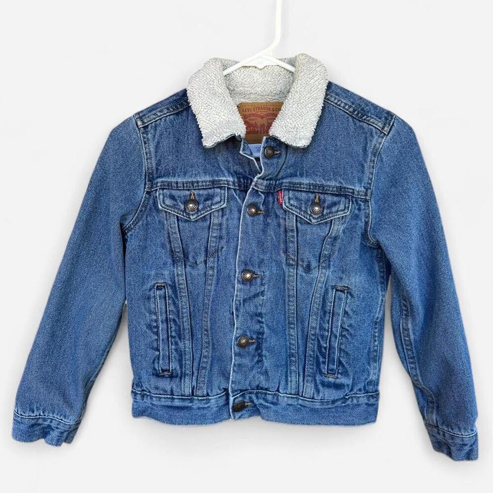 Levis youth sherpa lined denim jacket